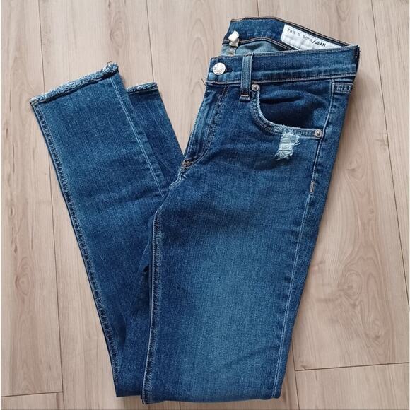 Rag & Bone Cate Mid-Rise Skinny Jeans La Paz Wash Size 27 - Picture 1 of 15
